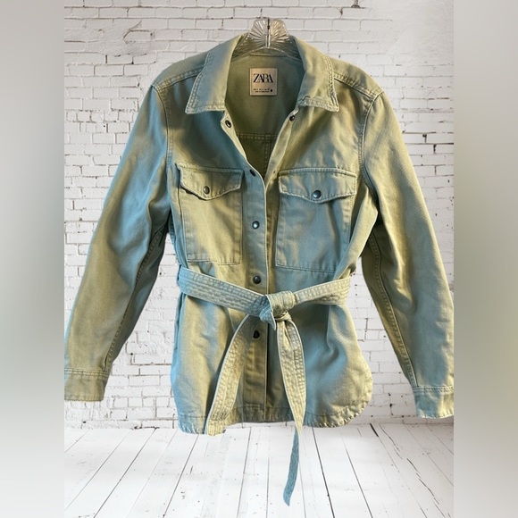 Zara belted Jean jacket - Picture 3 of 8